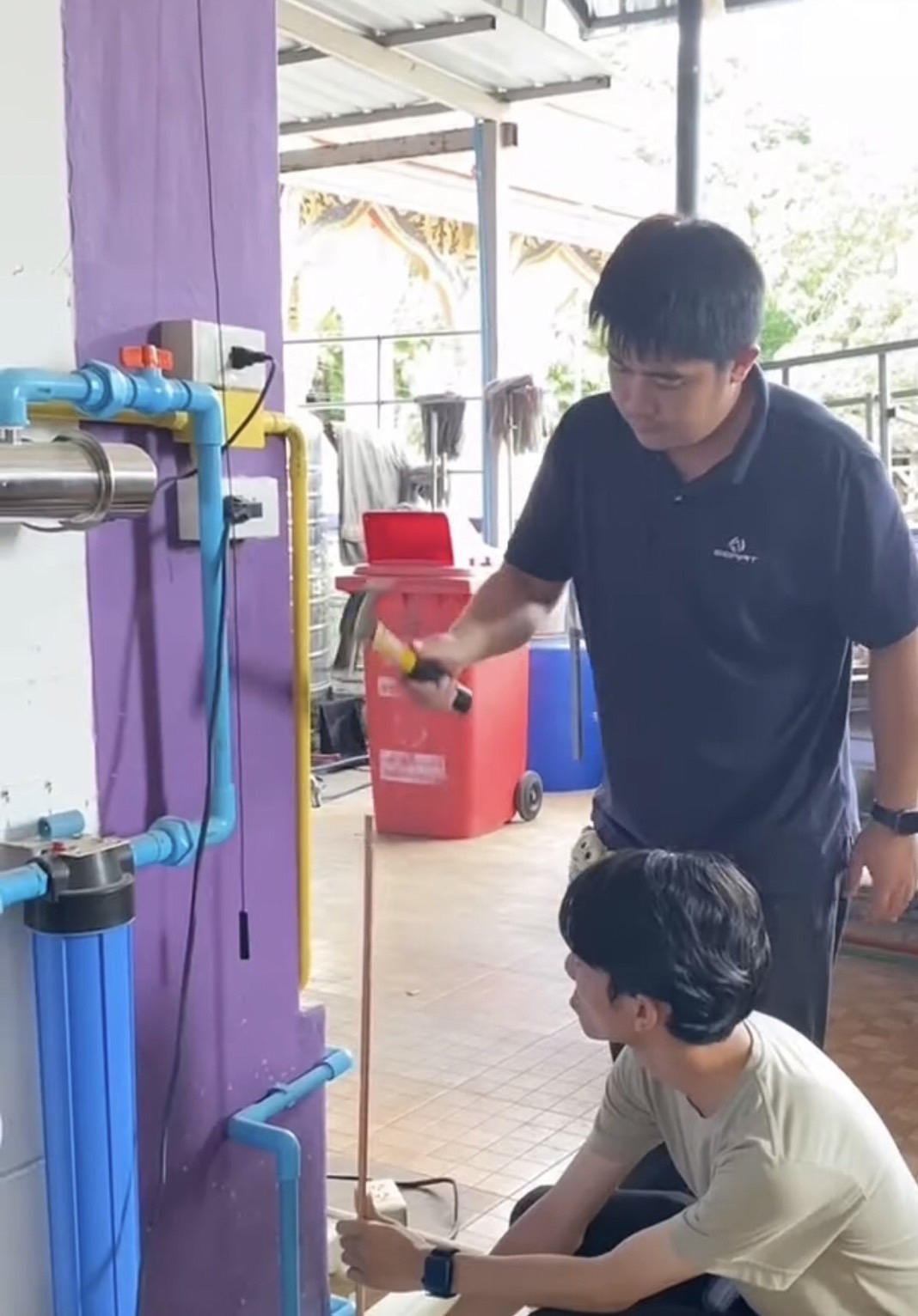 โครงการบริการวิชาการแก่สังคมและทำนุบำรุงศิลปวัฒนธรรม "ตรวจสอบและปรับปรุงระบบไฟฟ้าและแสงสว่าง ครั้งที่ 12" + โครงการจิตอาสา “ปรับปรุงระบบไฟฟ้า โรงเรียนวัดบางขนุน”